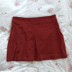 Faux suede skirt